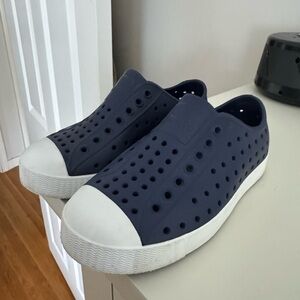 Native Shoes Navy Slip-On Sneakers with White Soles